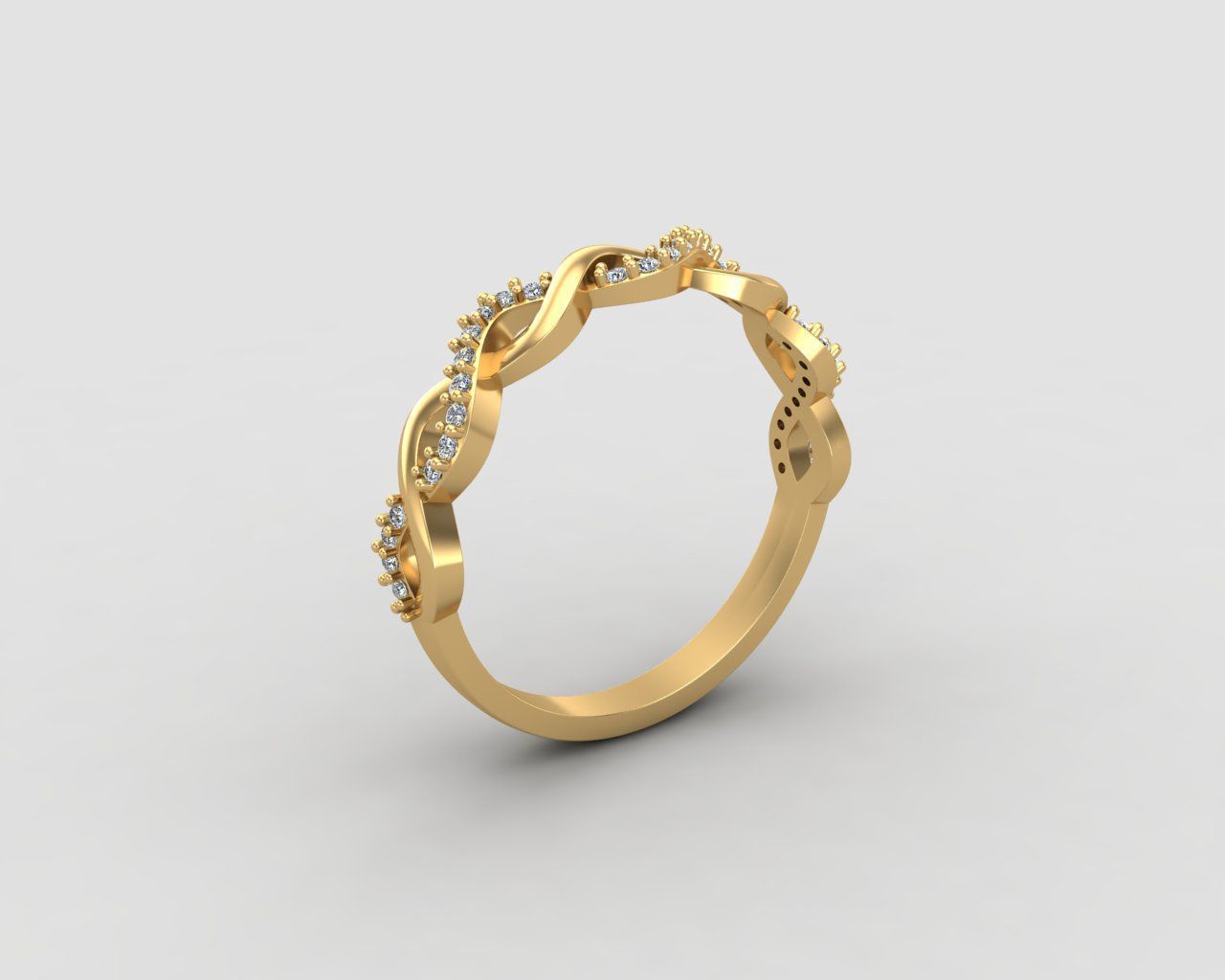 Minimal Infinity ring 133-MW 3D print model_22