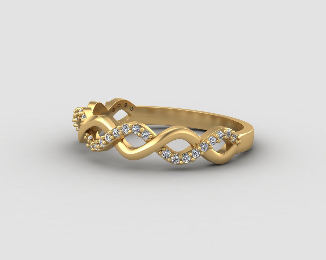 Minimal Infinity ring 133-MW 3D print model_27