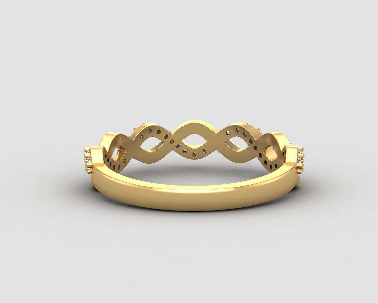 Minimal Infinity ring 133-MW 3D print model_28