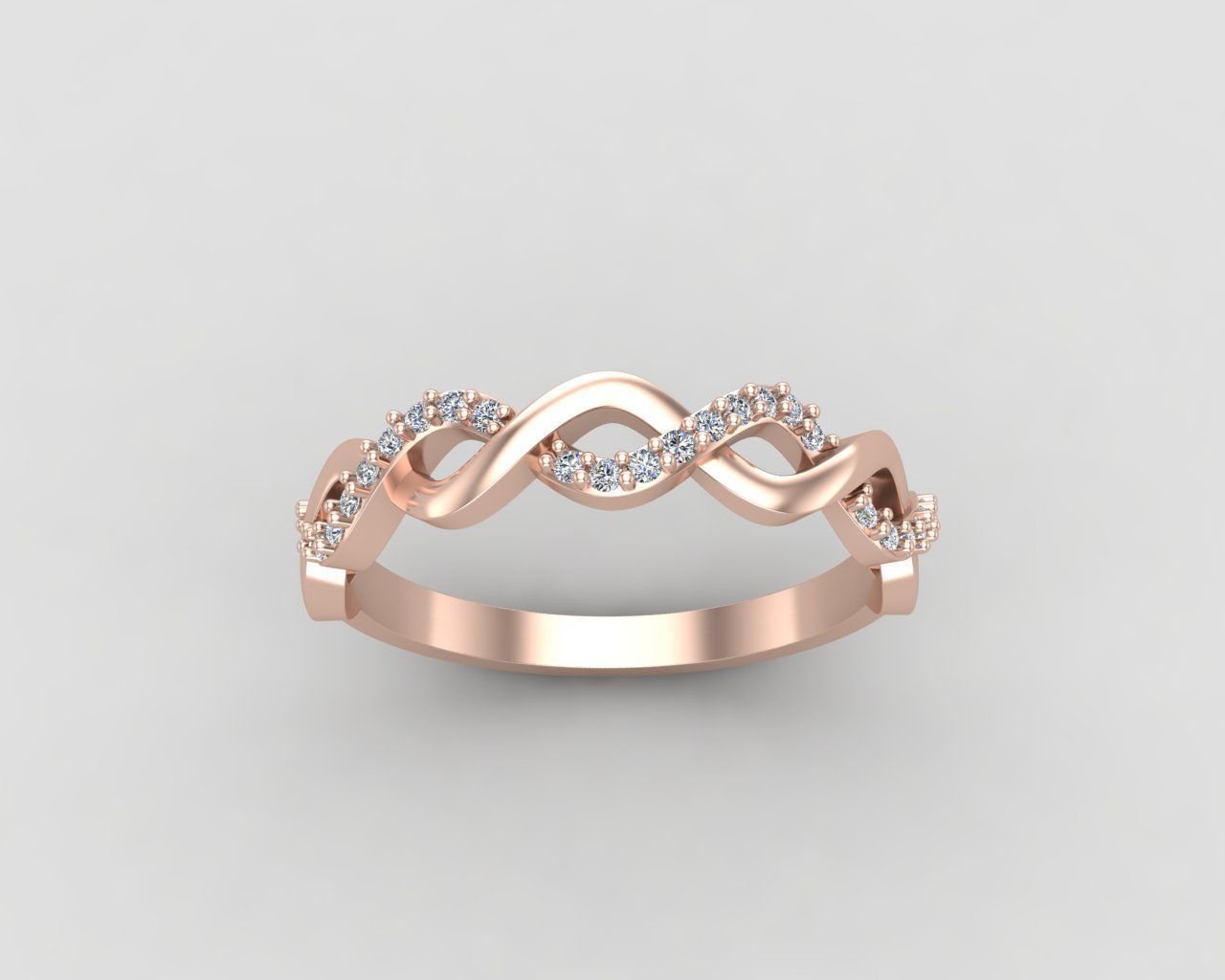 Minimal Infinity ring 133-MW 3D print model_5