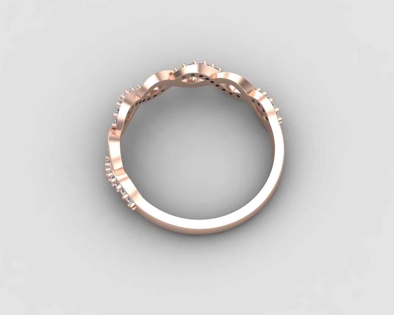 Minimal Infinity ring 133-MW 3D print model_9