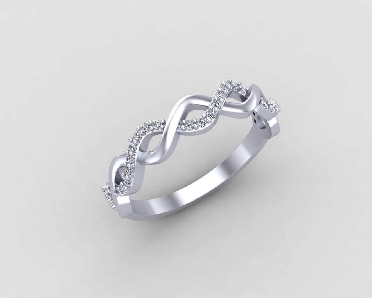 Minimal Infinity ring 133-MW 3D print model_16