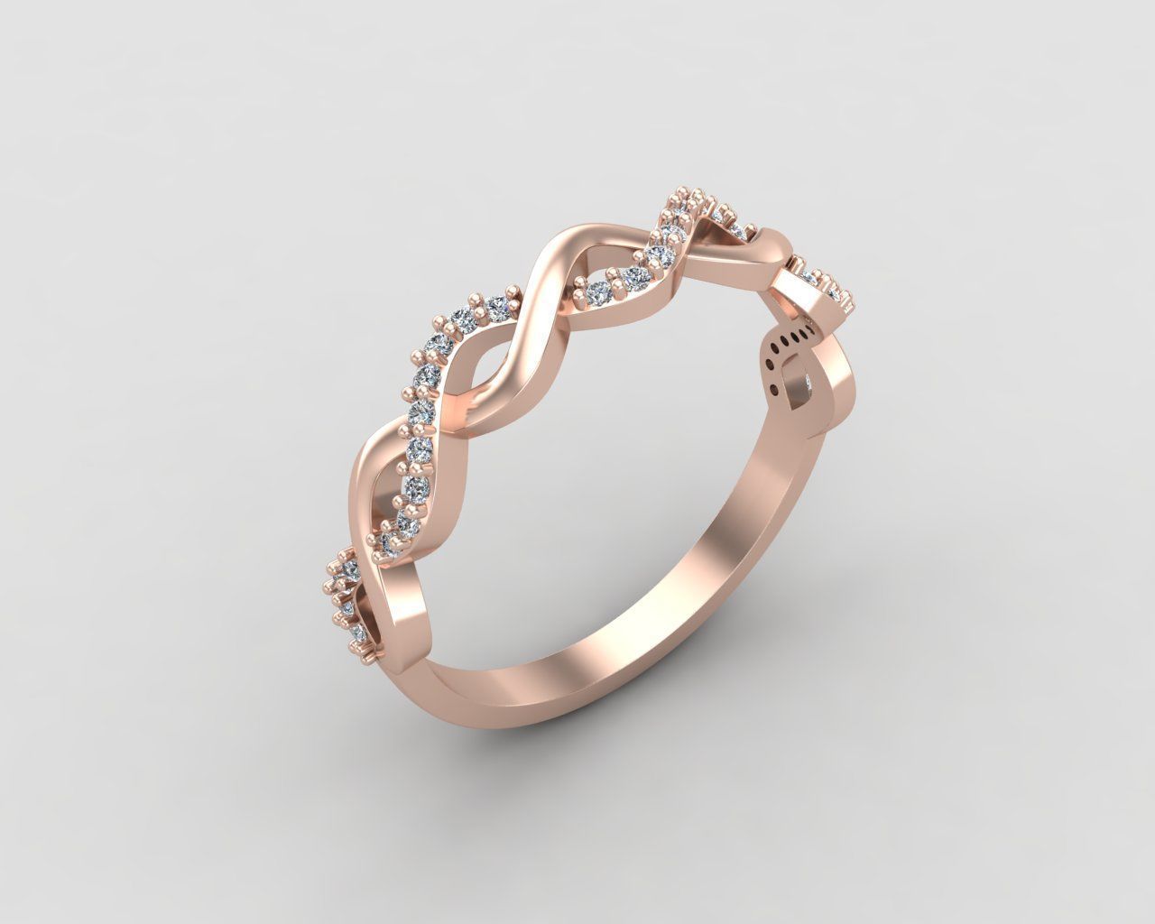 Minimal Infinity ring 133-MW 3D print model_4