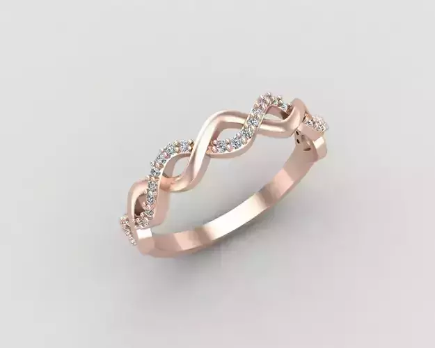 Minimal Infinity ring 133-MW 3D print model