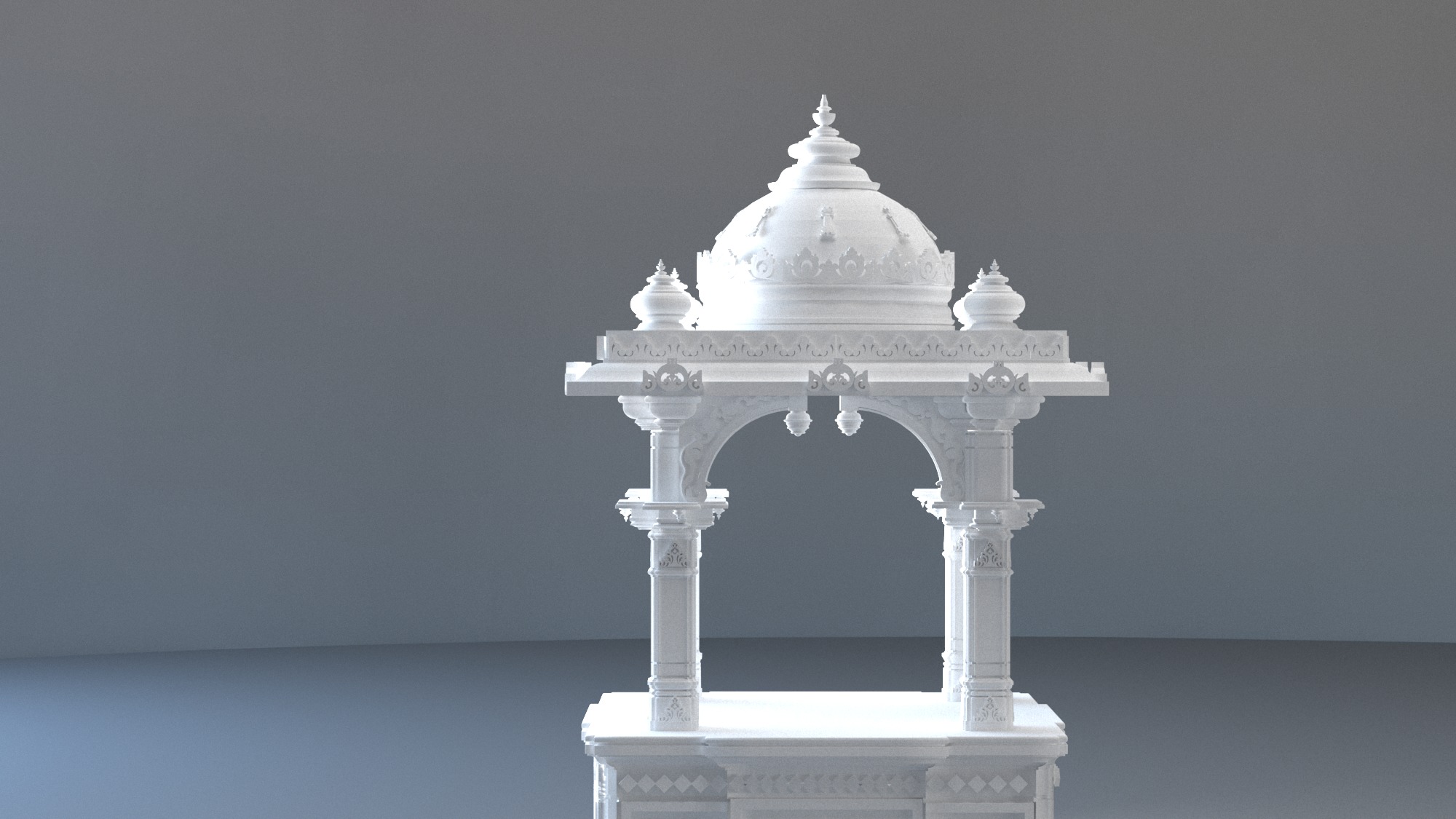 MARBLE home temple   3D print model_6