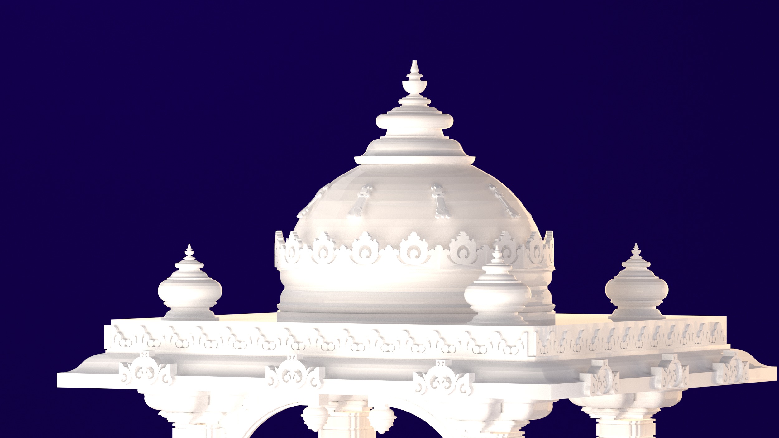 MARBLE home temple   3D print model_4