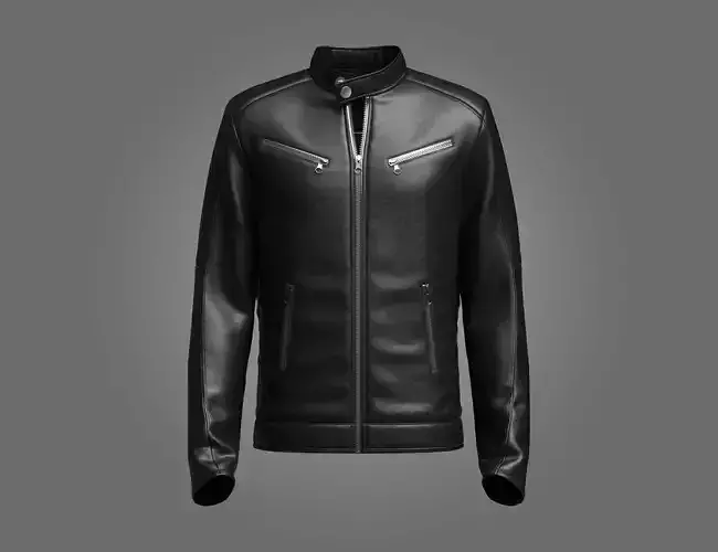 Male Biker Jacket 3D Model