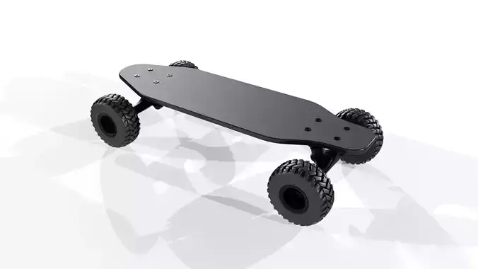 Offroad Skateboard Low-poly 3D model