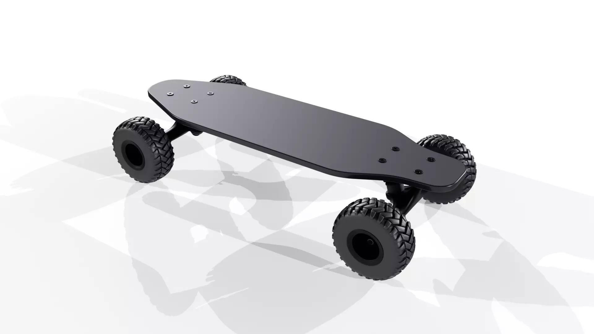 Offroad Skateboard Low-poly 3D model_0