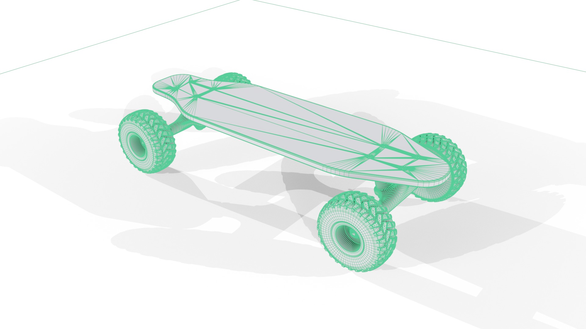 Offroad Skateboard Low-poly 3D model_4