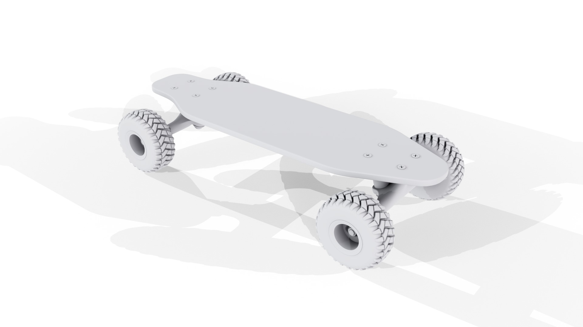 Offroad Skateboard Low-poly 3D model_3