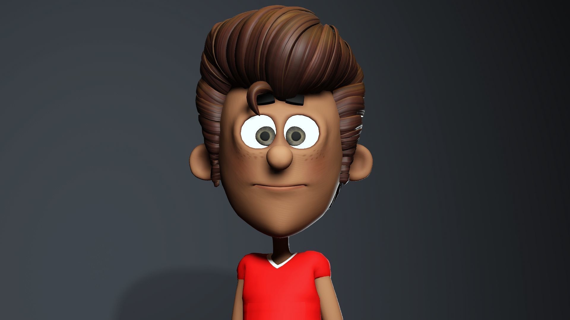 Funny Cartoon character base mesh Low-poly 3D model Low-poly 3D model_7