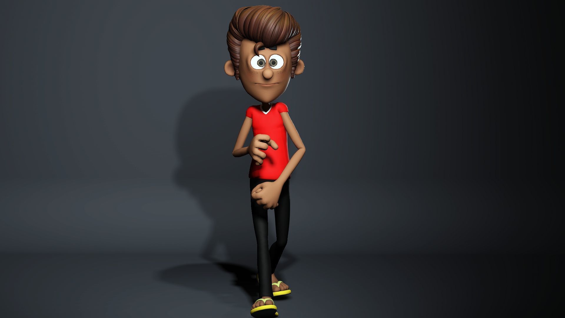 Funny Cartoon character base mesh Low-poly 3D model Low-poly 3D model_4