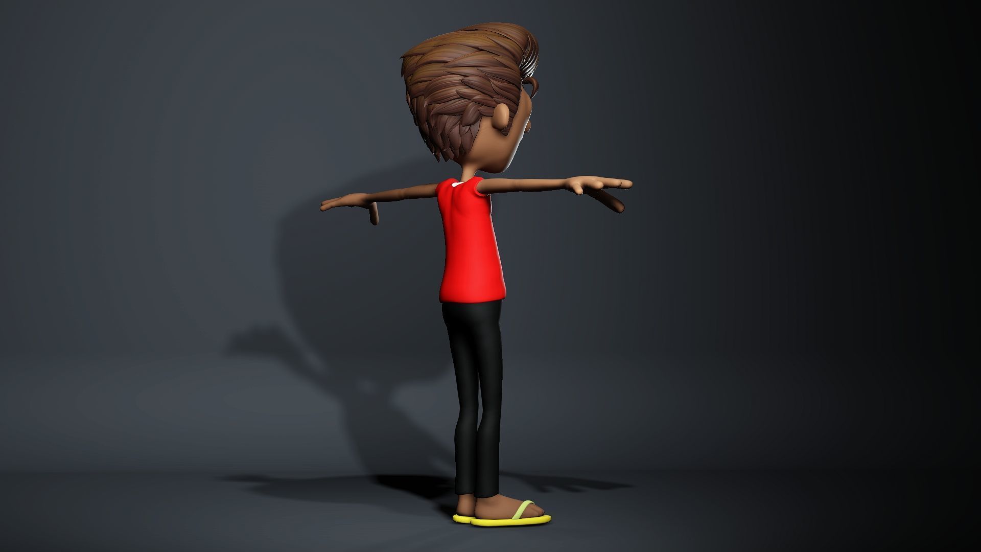 Funny Cartoon character base mesh Low-poly 3D model Low-poly 3D model_10