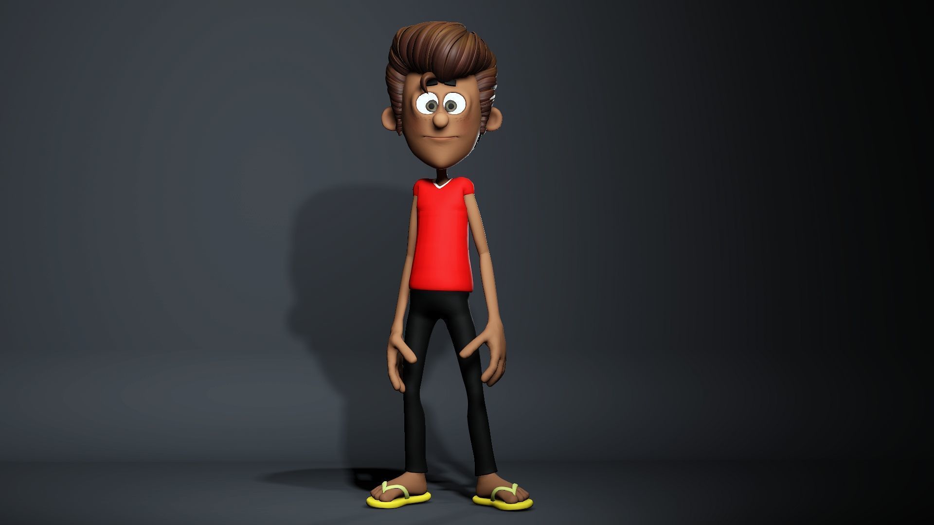 Funny Cartoon character base mesh Low-poly 3D model Low-poly 3D model_8