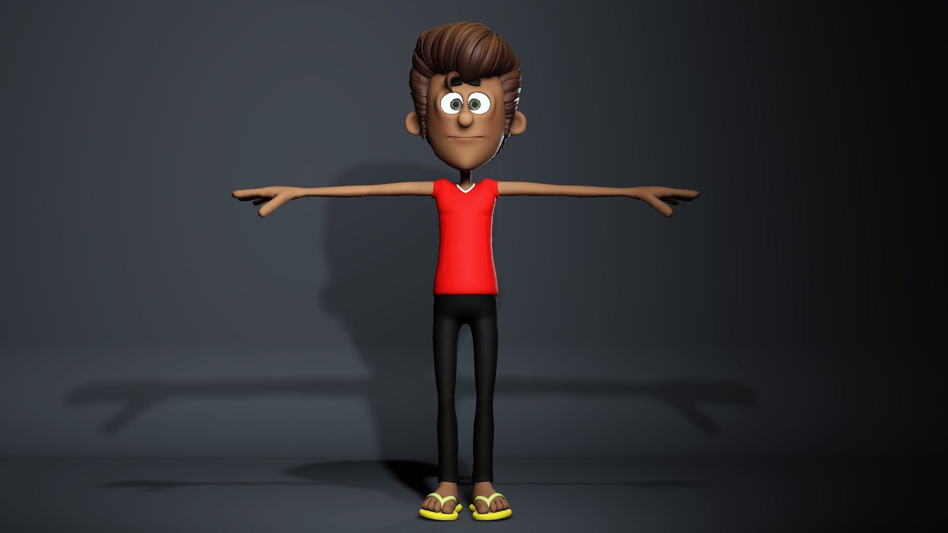 Funny Cartoon character base mesh Low-poly 3D model Low-poly 3D model_9