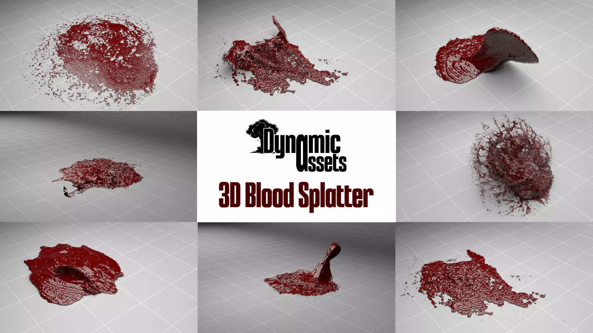 Hyper Realistic 3D Animated Blood Splatter Version 03 Free 3D model