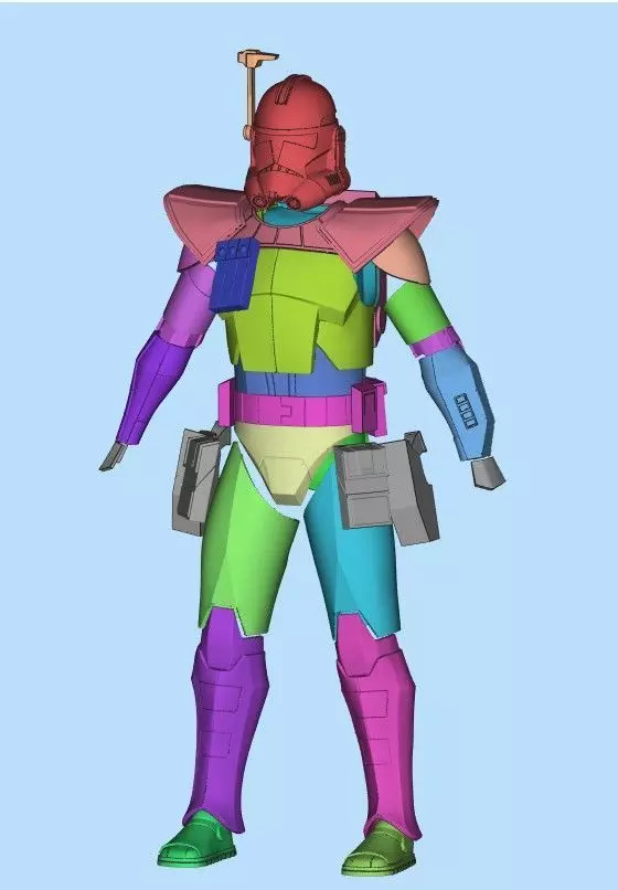 Animated Arc Fives One6 Scale Armor 3d Print files 3D print model_0