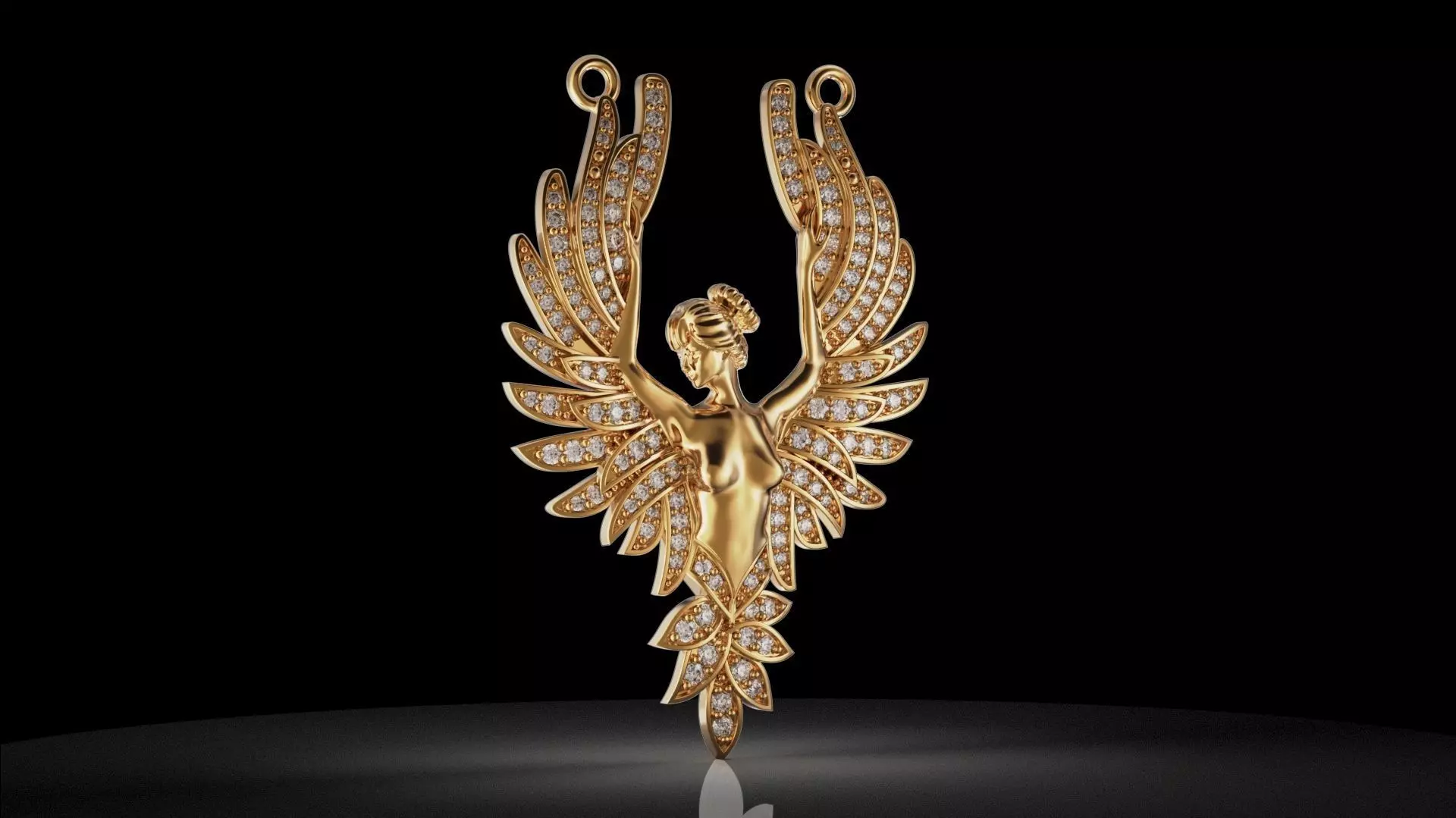 women necklace 3D print model_0