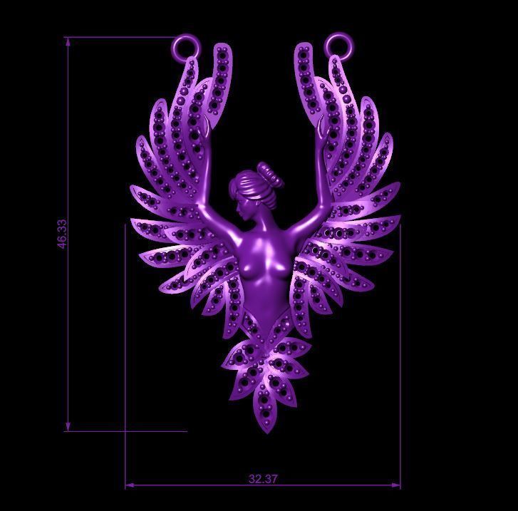 women necklace 3D print model_1