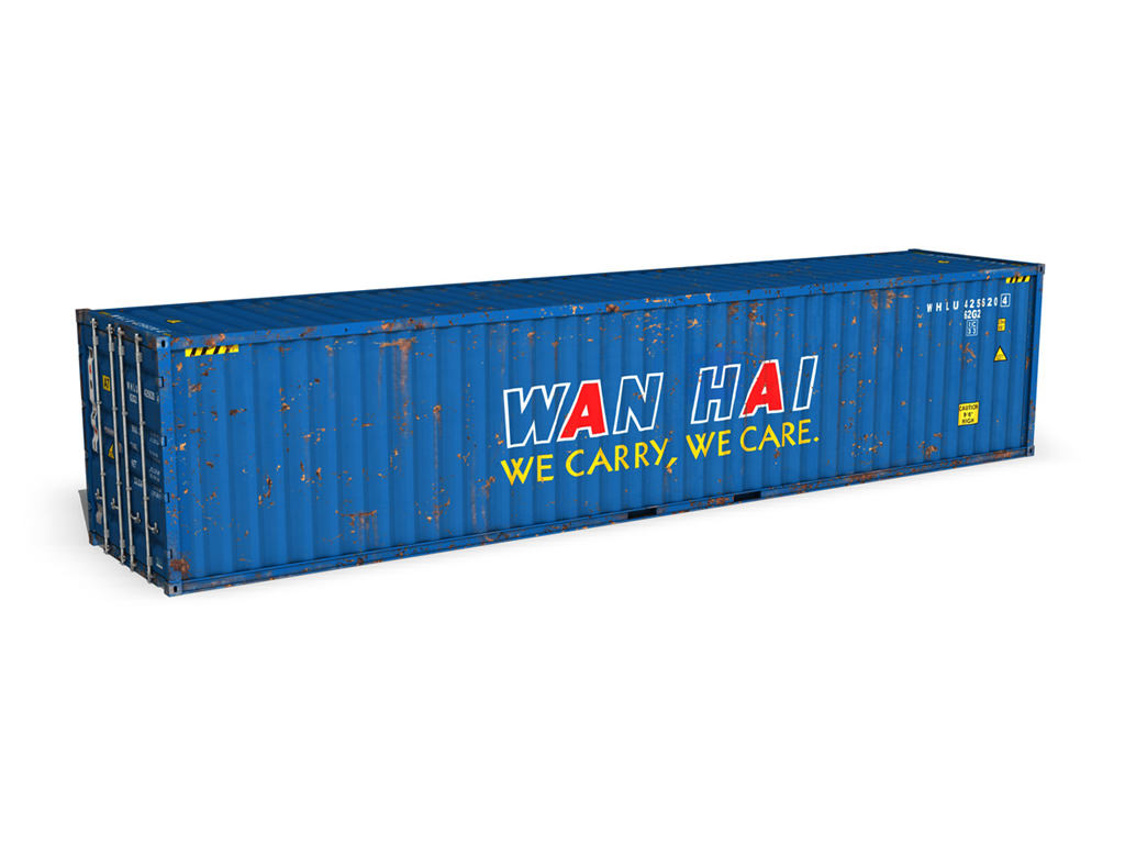 40ft Shipping Container - Wan Hai 3D model_3