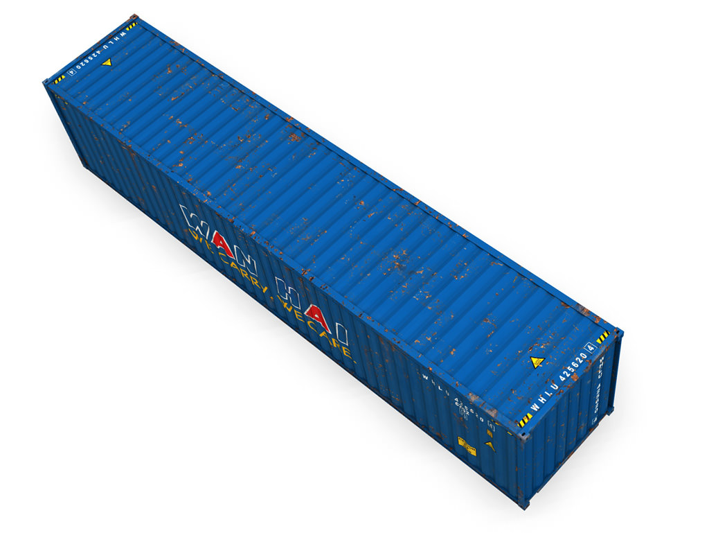 40ft Shipping Container - Wan Hai 3D model_6