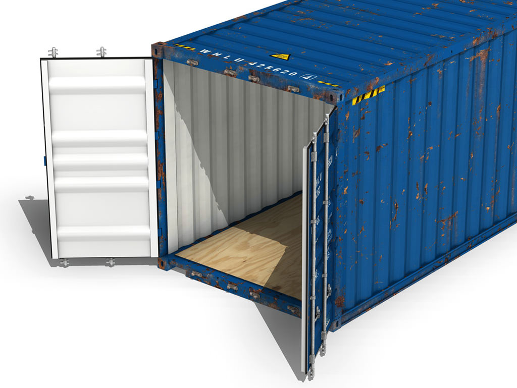 40ft Shipping Container - Wan Hai 3D model_7