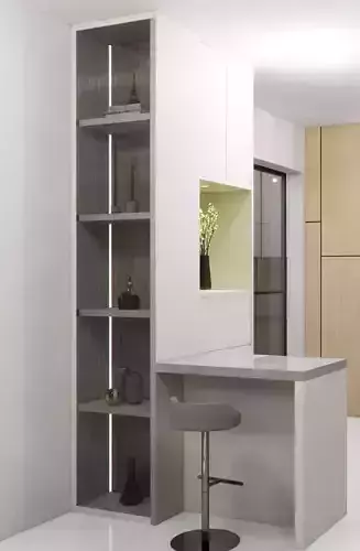 Modern Bar Counter Combine with Display Cabinet