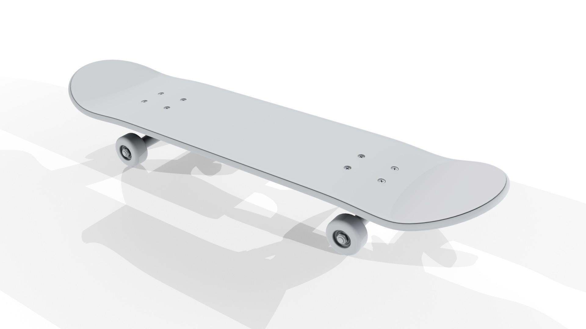 Skateboard Low-poly 3D model_3