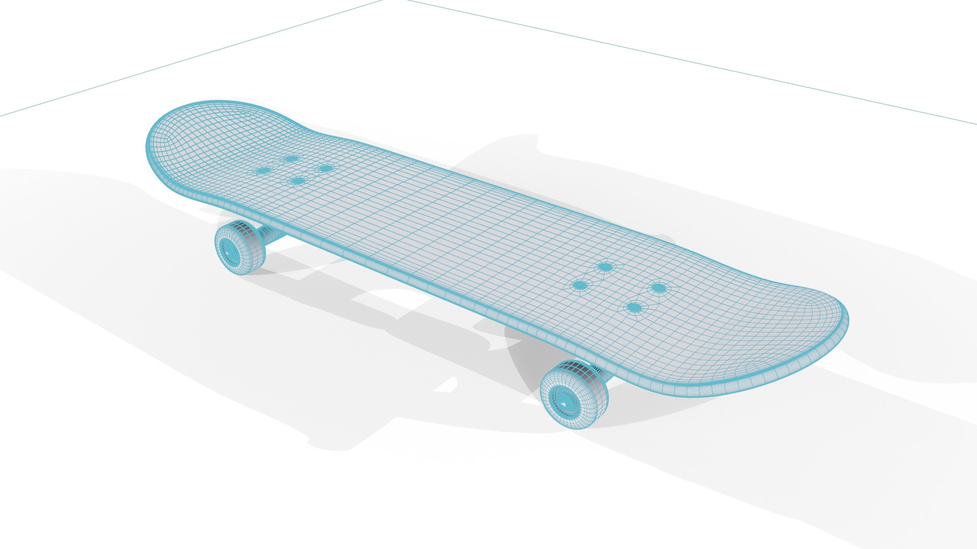 Skateboard Low-poly 3D model_4