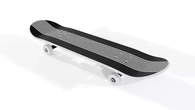 Skateboard Low-poly 3D model