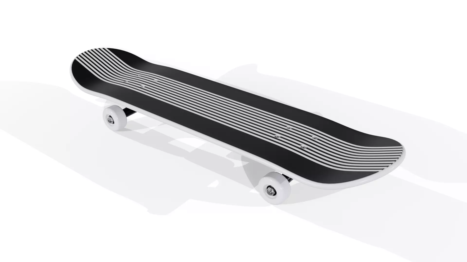 Skateboard Low-poly 3D model_0