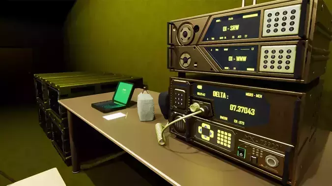 MILITARY COMMUNICATION ROOM 3D model MILITARY COMMUNICATION ROOM 3D model