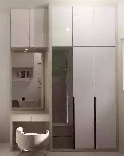 Wardrobe Combined with Dressing Table