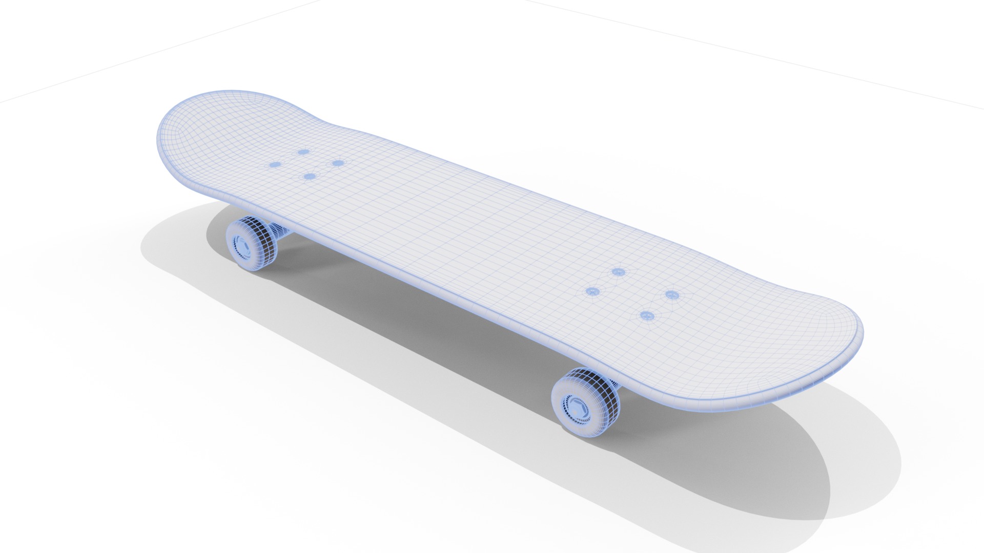 Luxury Skateboard Low-poly 3D model_5