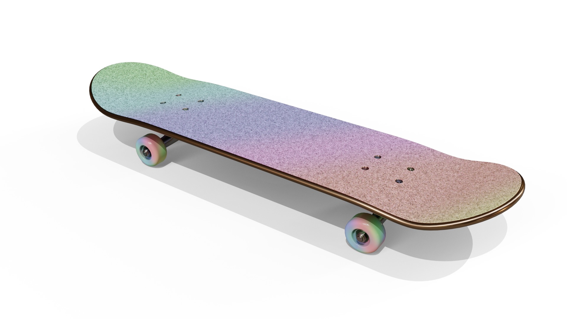 Luxury Skateboard Low-poly 3D model_2