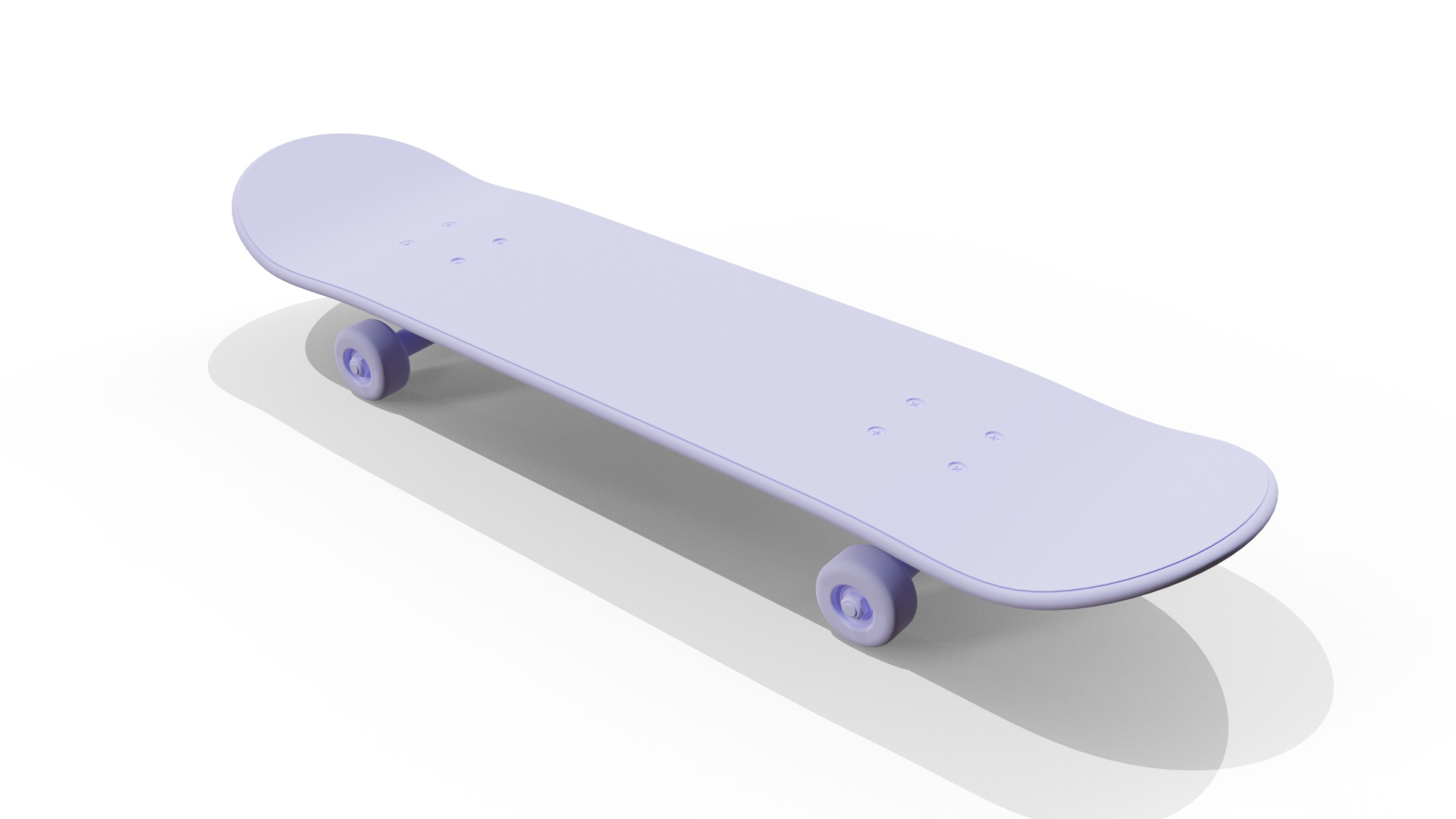 Luxury Skateboard Low-poly 3D model_3