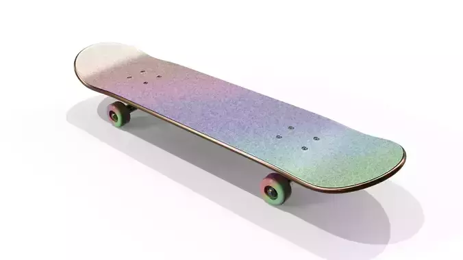 Luxury Skateboard Low-poly 3D model