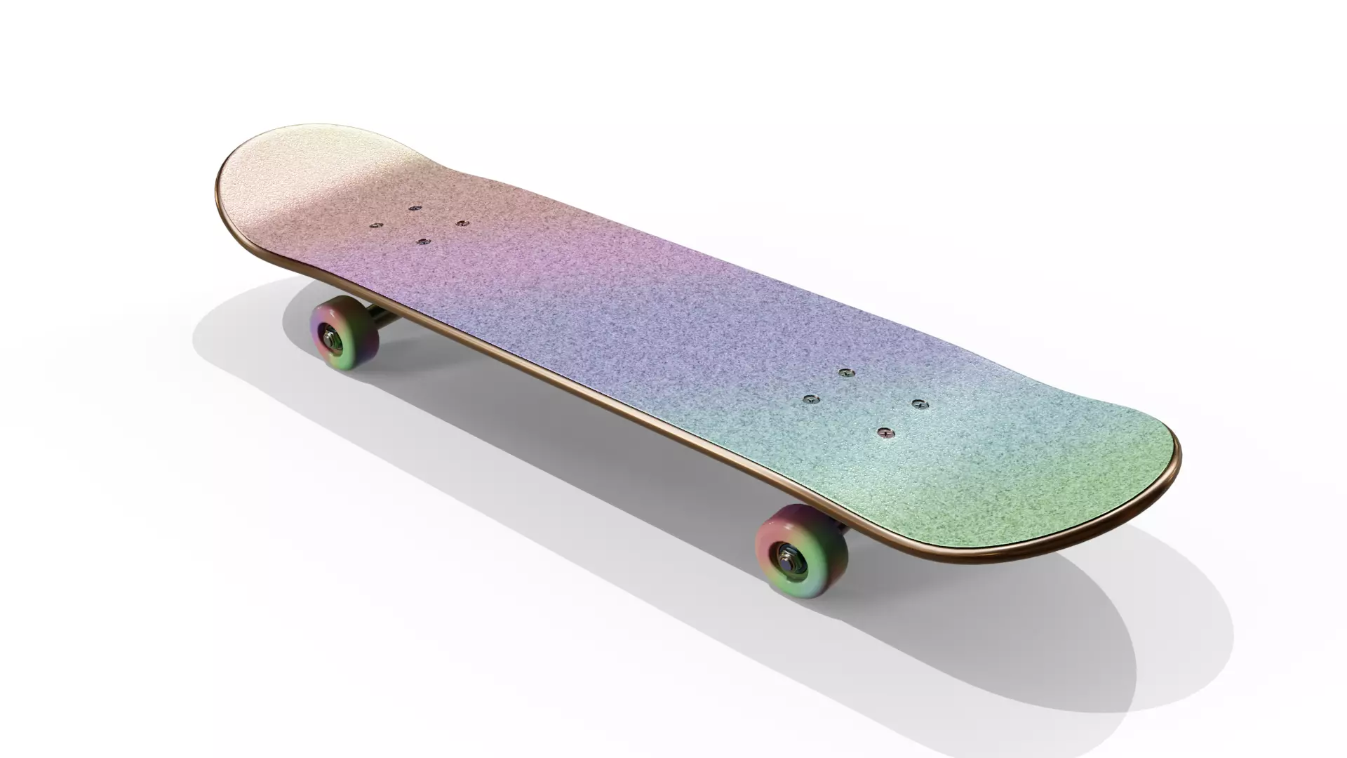 Luxury Skateboard Low-poly 3D model_0