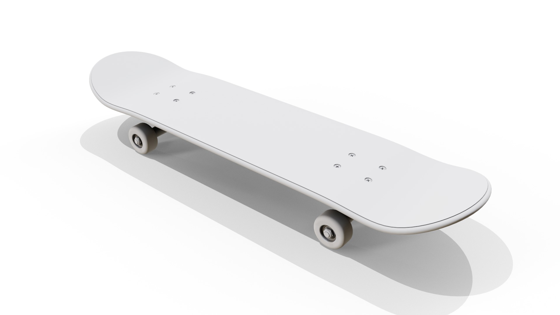 Luxury Skateboard Low-poly 3D model_4