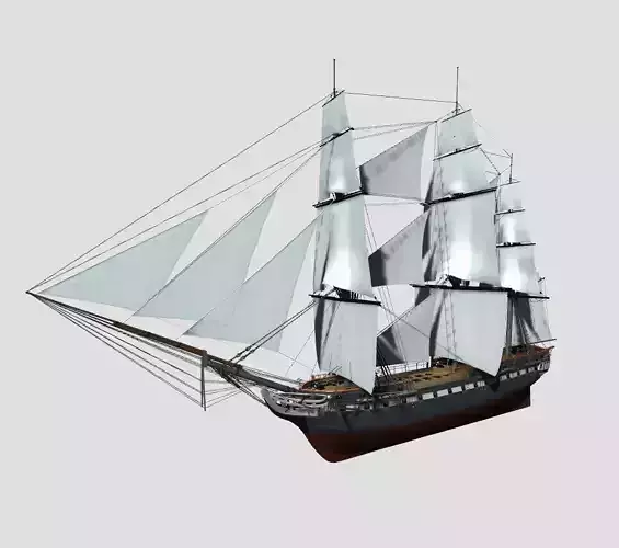 USS Constitution 3D Model 3D print model