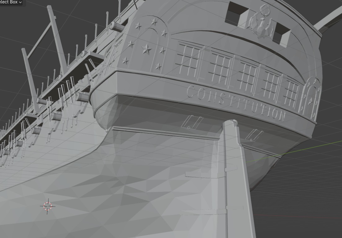 USS Constitution 3D Model 3D print model_6