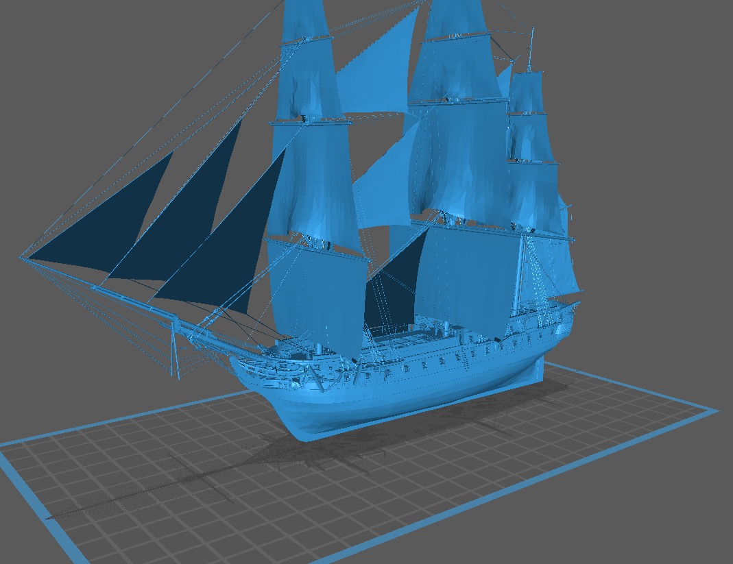 USS Constitution 3D Model 3D print model_2