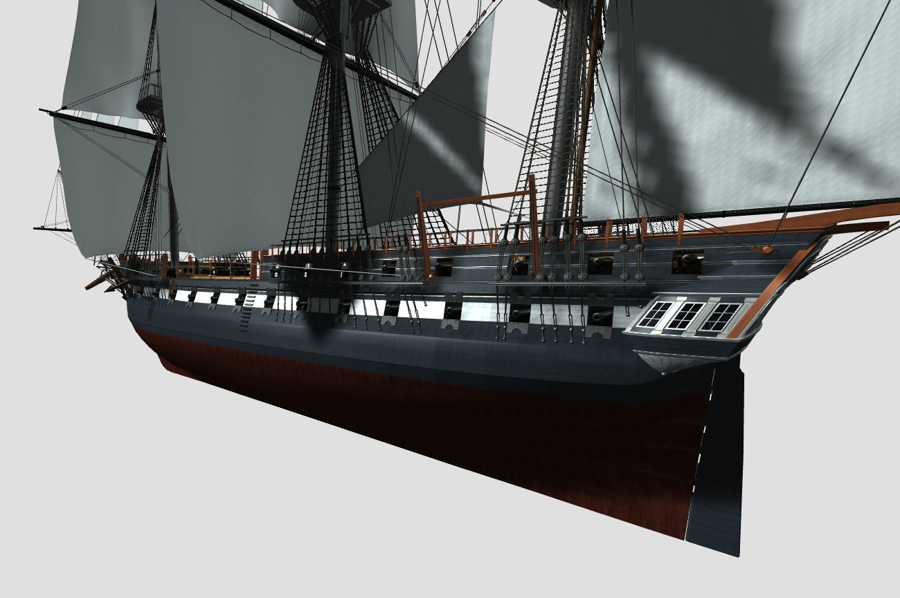 USS Constitution 3D Model 3D print model_3