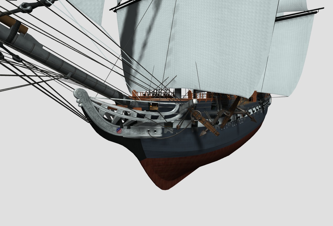 USS Constitution 3D Model 3D print model_5