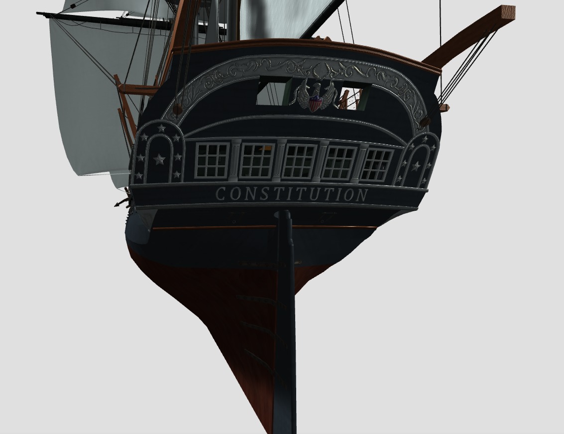 USS Constitution 3D Model 3D print model_1