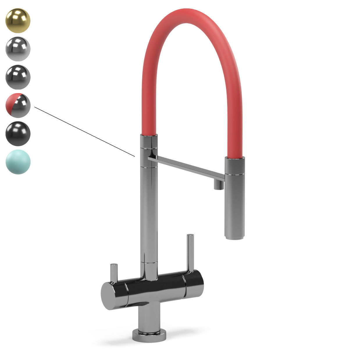 OMOIKIRI kitchen faucet - Kanto 3D model_3