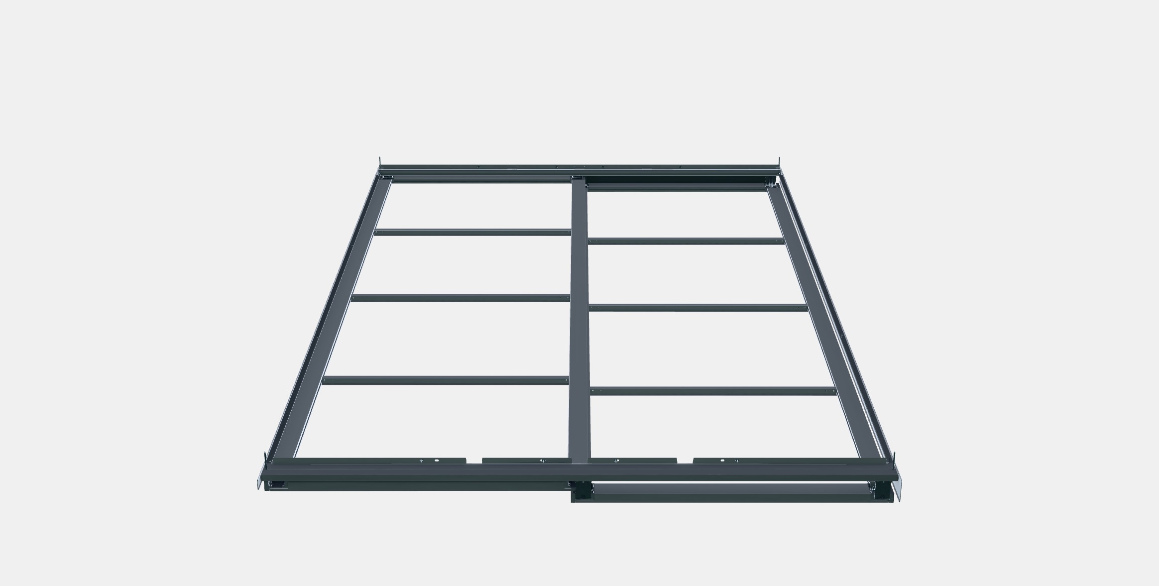 PAX Pair of sliding door frames w rail Low-poly 3D model_8