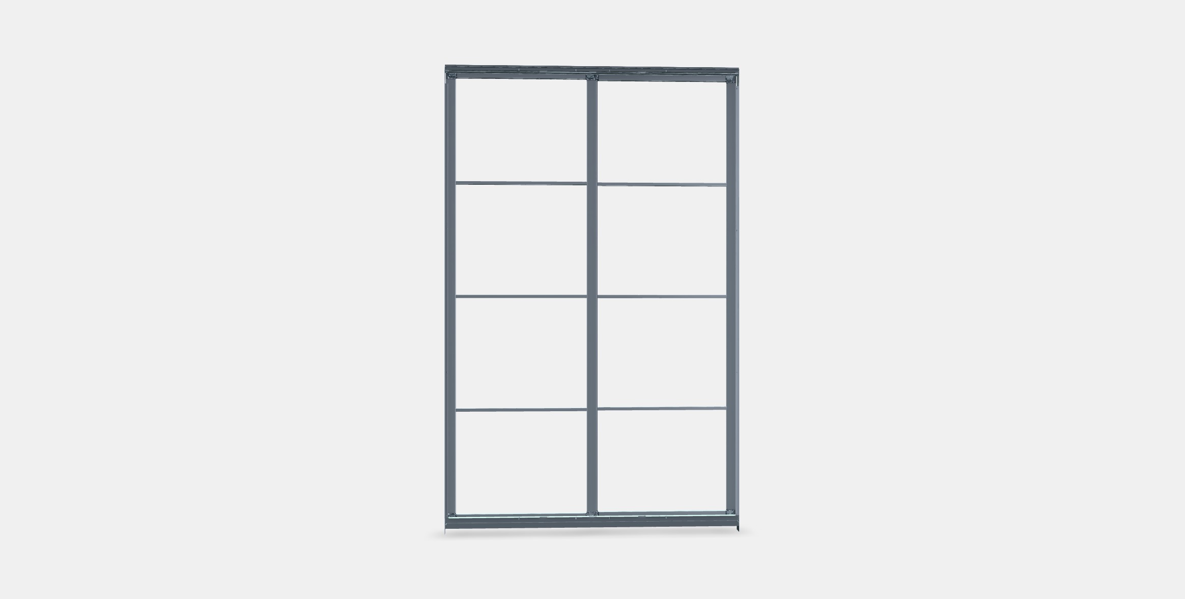 PAX Pair of sliding door frames w rail Low-poly 3D model_14