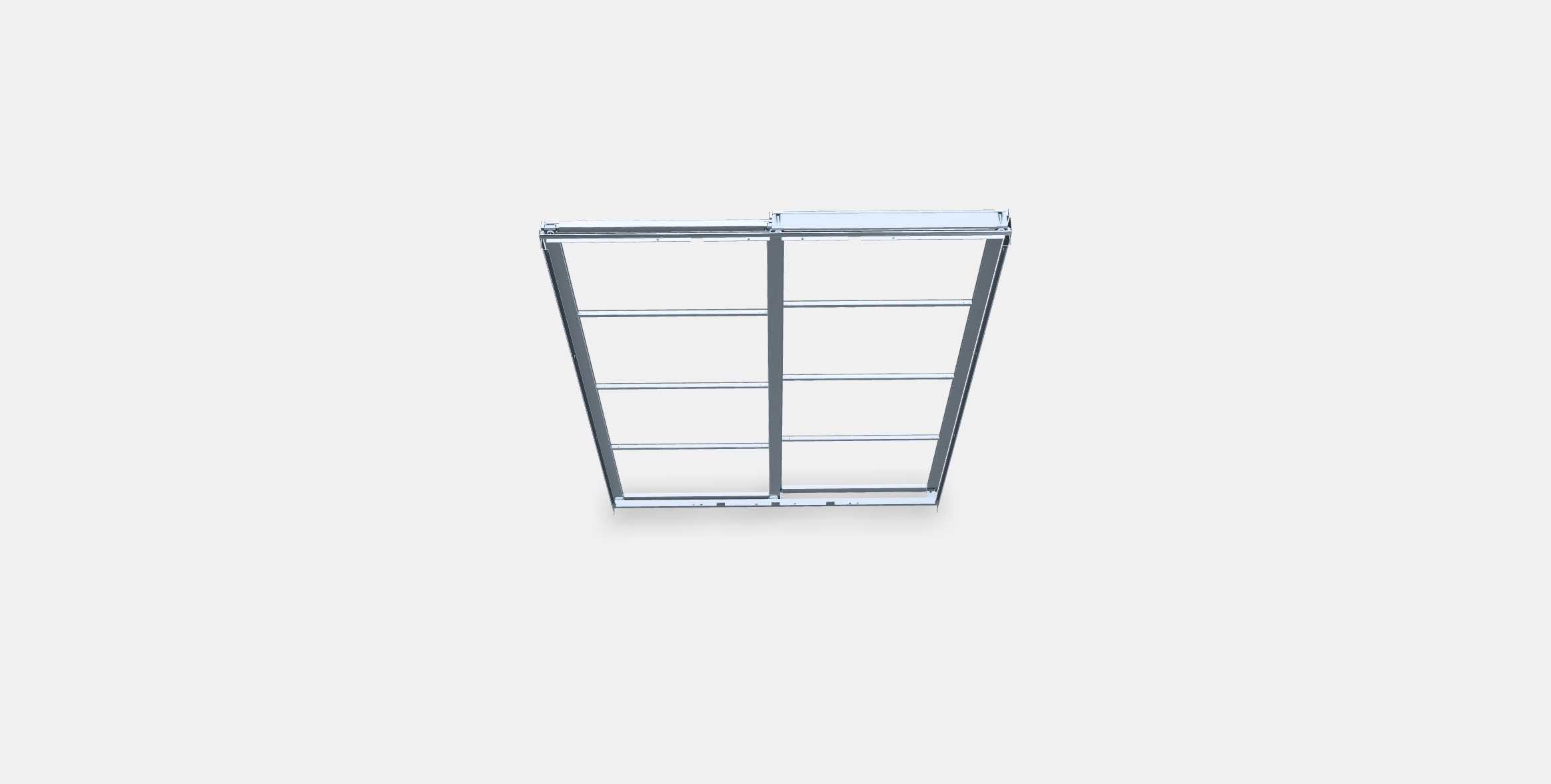 PAX Pair of sliding door frames w rail Low-poly 3D model_5